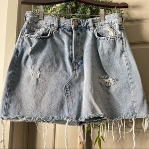 &Denim mini jeans skirt size 12